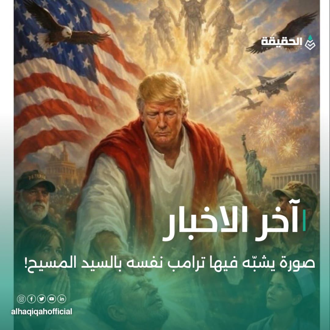 صورة يشبّه فيها ترامب نفسه بالسيد المسيح!
