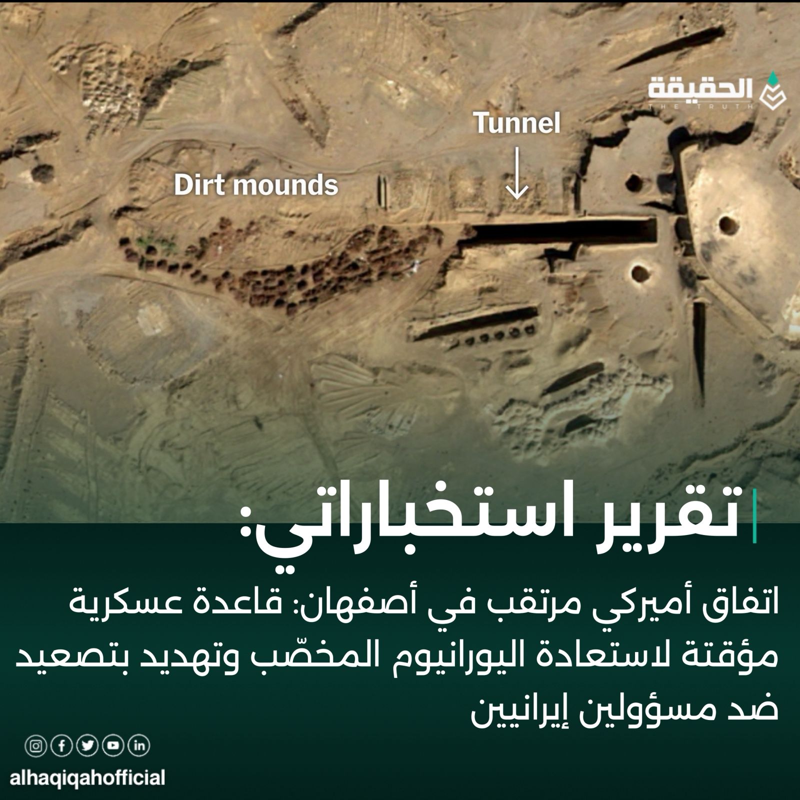تقرير استخباراتي:اتفاق أميركي مرتقب في أصفهان: قاعدة عسكرية مؤقتة لاستعادة اليورانيوم المخصّب وتهديد بتصعيد ضد مسؤولين إيرانيين