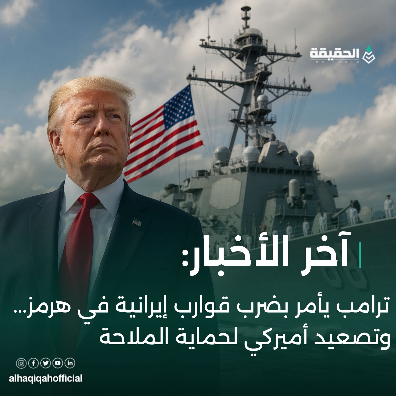 ترامب يأمر بضرب قوارب إيرانية في هرمز وتصعيد أميركي لحماية الملاحة