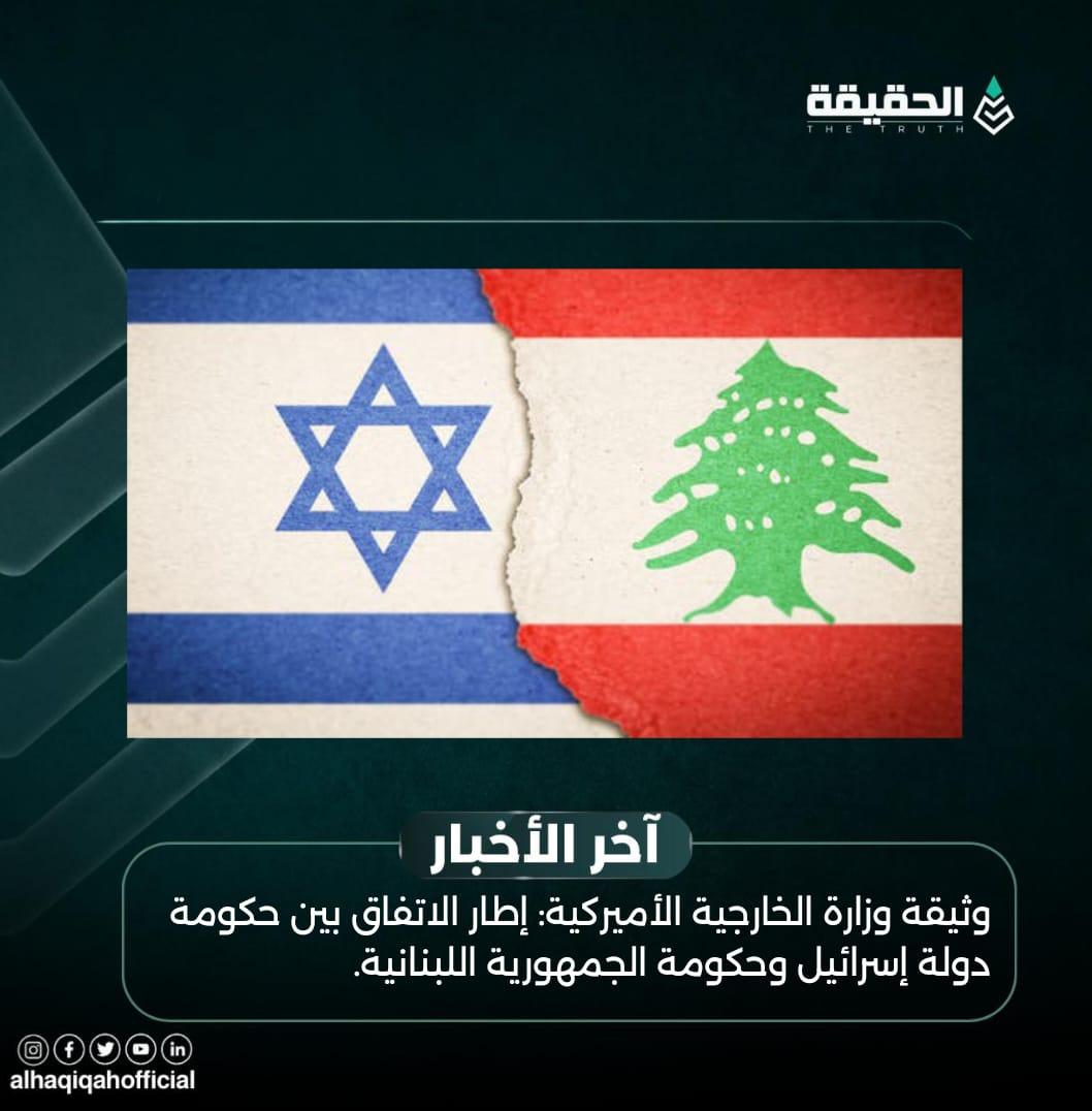 وثيقة وزارة الخارجية الأميركية: إطار الاتفاق بين حكومة دولة إسرائيل وحكومة الجمهورية اللبنانية.