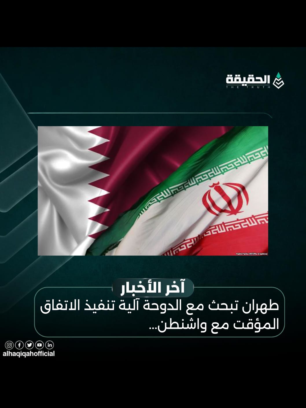 طهران تبحث مع الدوحة آلية تنفيذ الاتفاق المؤقت مع واشنطن