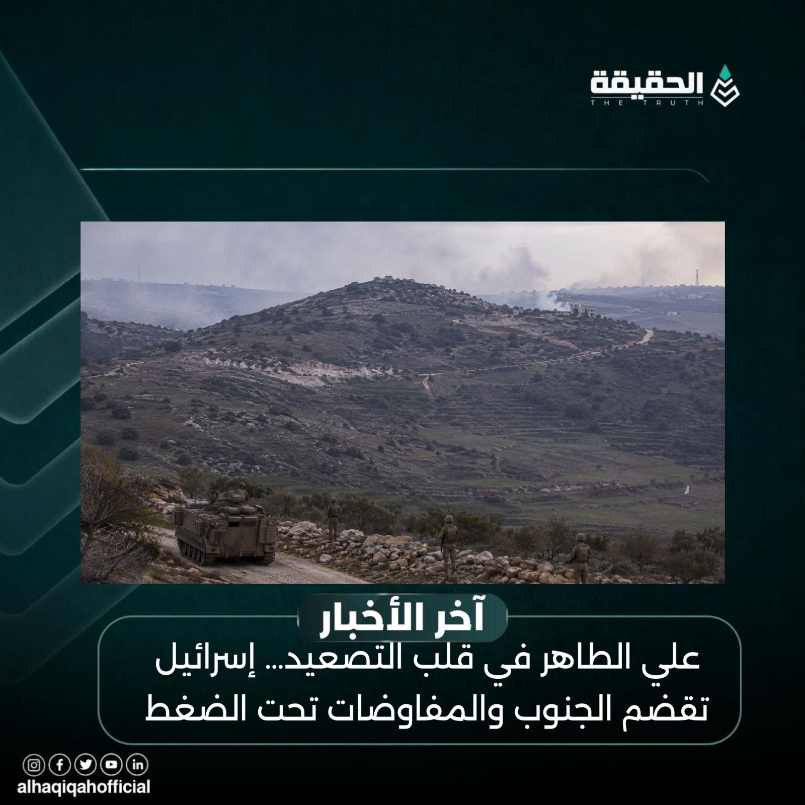 علي الطاهر في قلب التصعيد… إسرائيل تقضم الجنوب والمفاوضات تحت الضغط