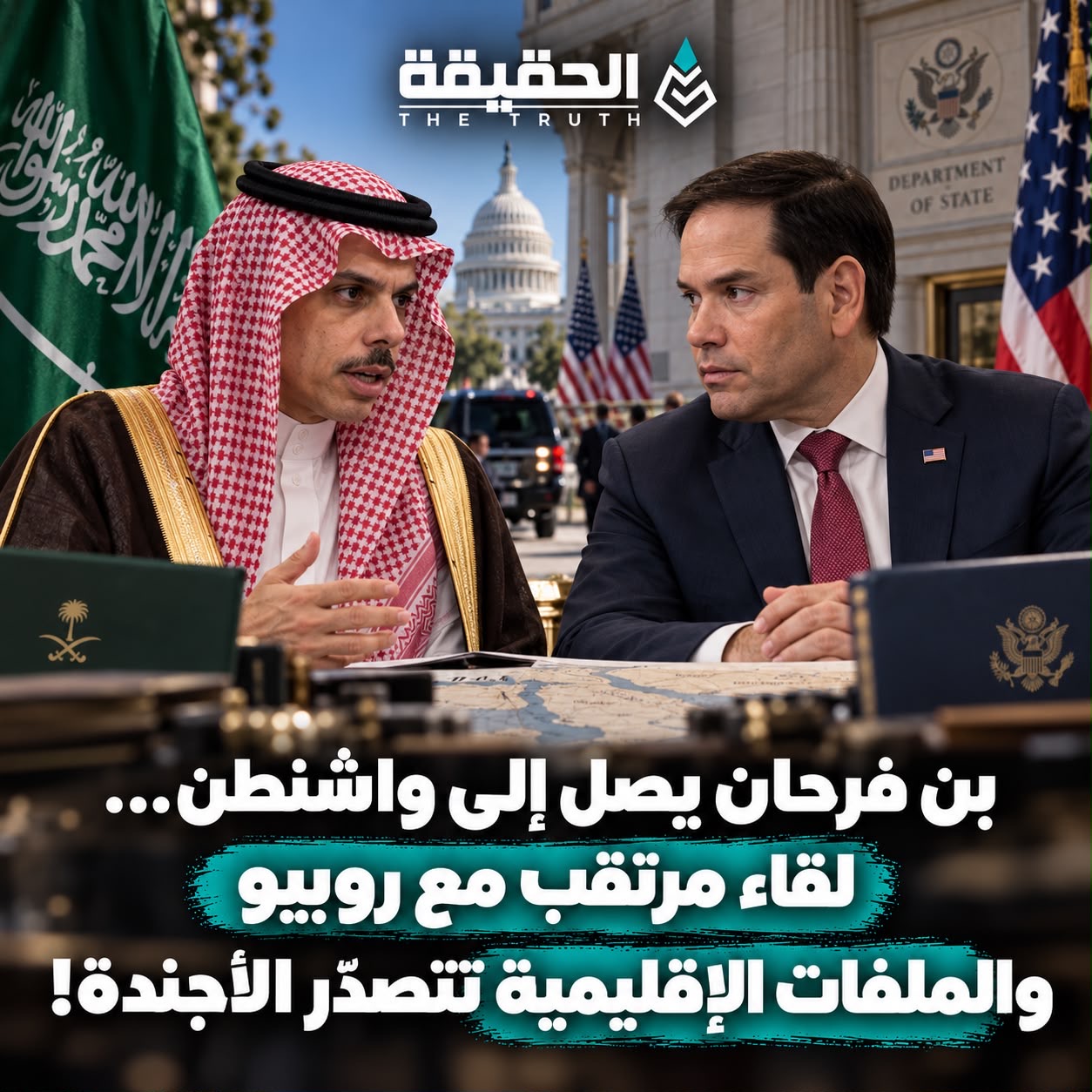 بن فرحان يصل إلى واشنطن… لقاء مرتقب مع روبيو والملفات الإقليمية تتصدّر الأجندة