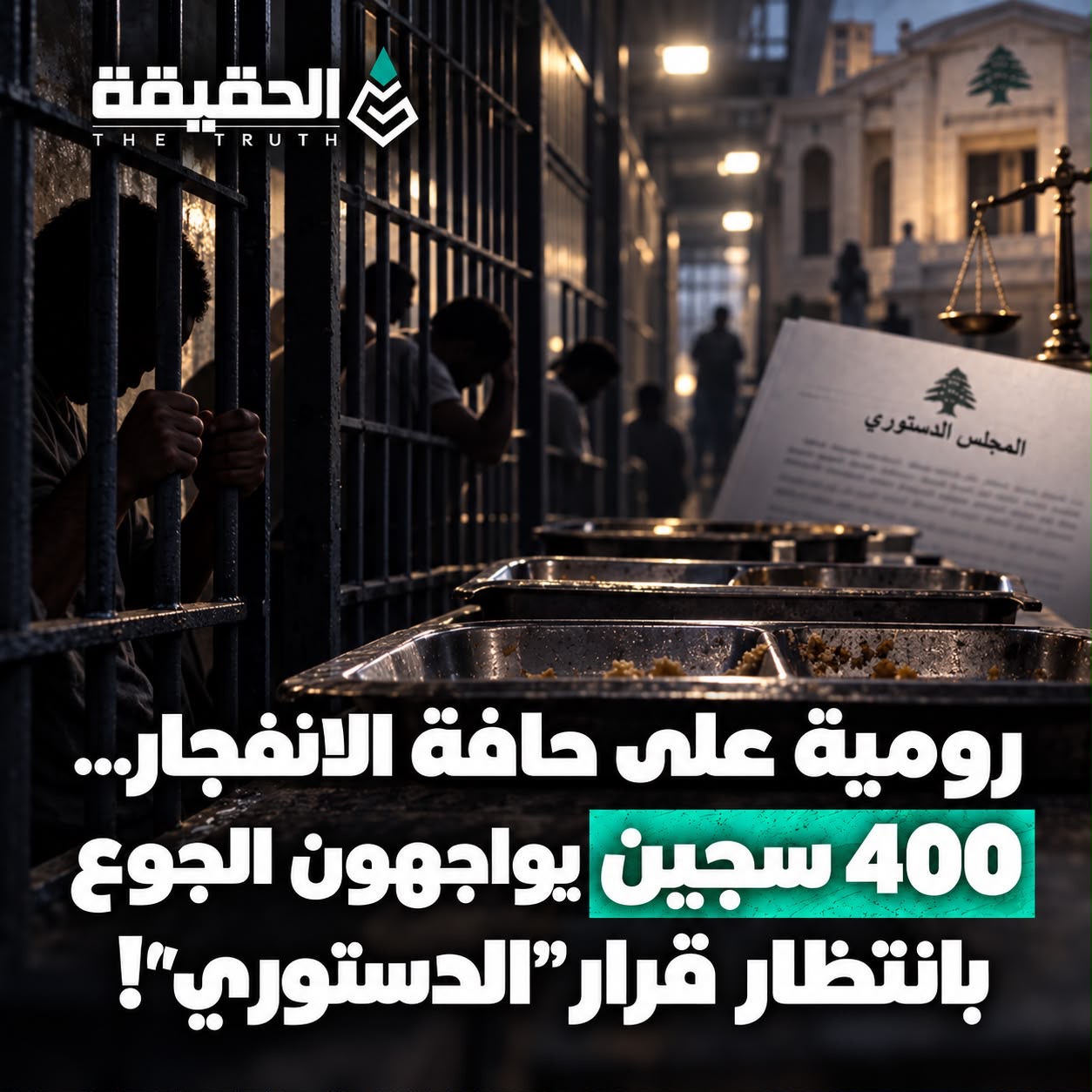 رومية على حافة الانفجار… 400 سجين يواجهون الجوع بانتظار قرار “الدستوري”!