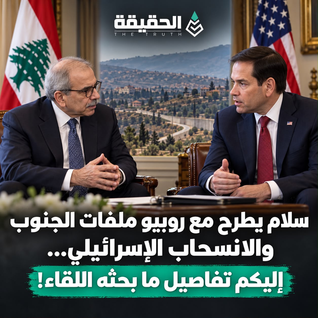 سلام يطرح مع روبيو ملفات الجنوب والانسحاب الإسرائيلي...إليكم تفاصيل ما بحثه اللقاء!