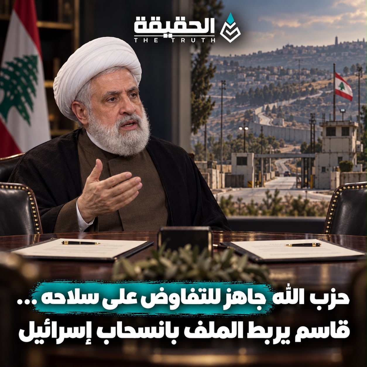 حزب الله جاهز للتفاوض على سلاحه… قاسم يربط الملف بانسحاب إسرائيل