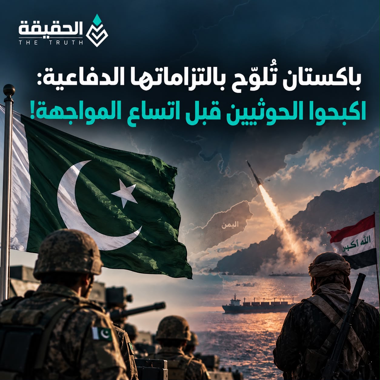 باكستان تُلوّح بالتزاماتها الدفاعية: اكبحوا الحوثيين قبل اتساع المواجهة