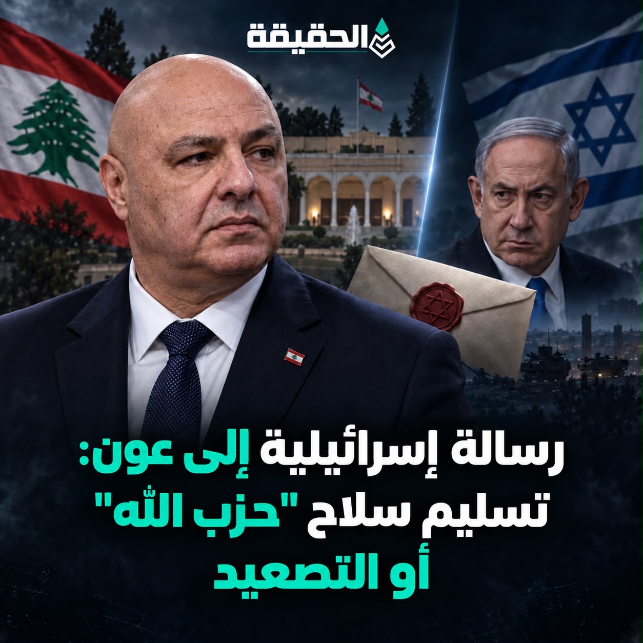 رسالة إسرائيلية إلى عون: تسليم سلاح “حزب الله” أو التصعيد