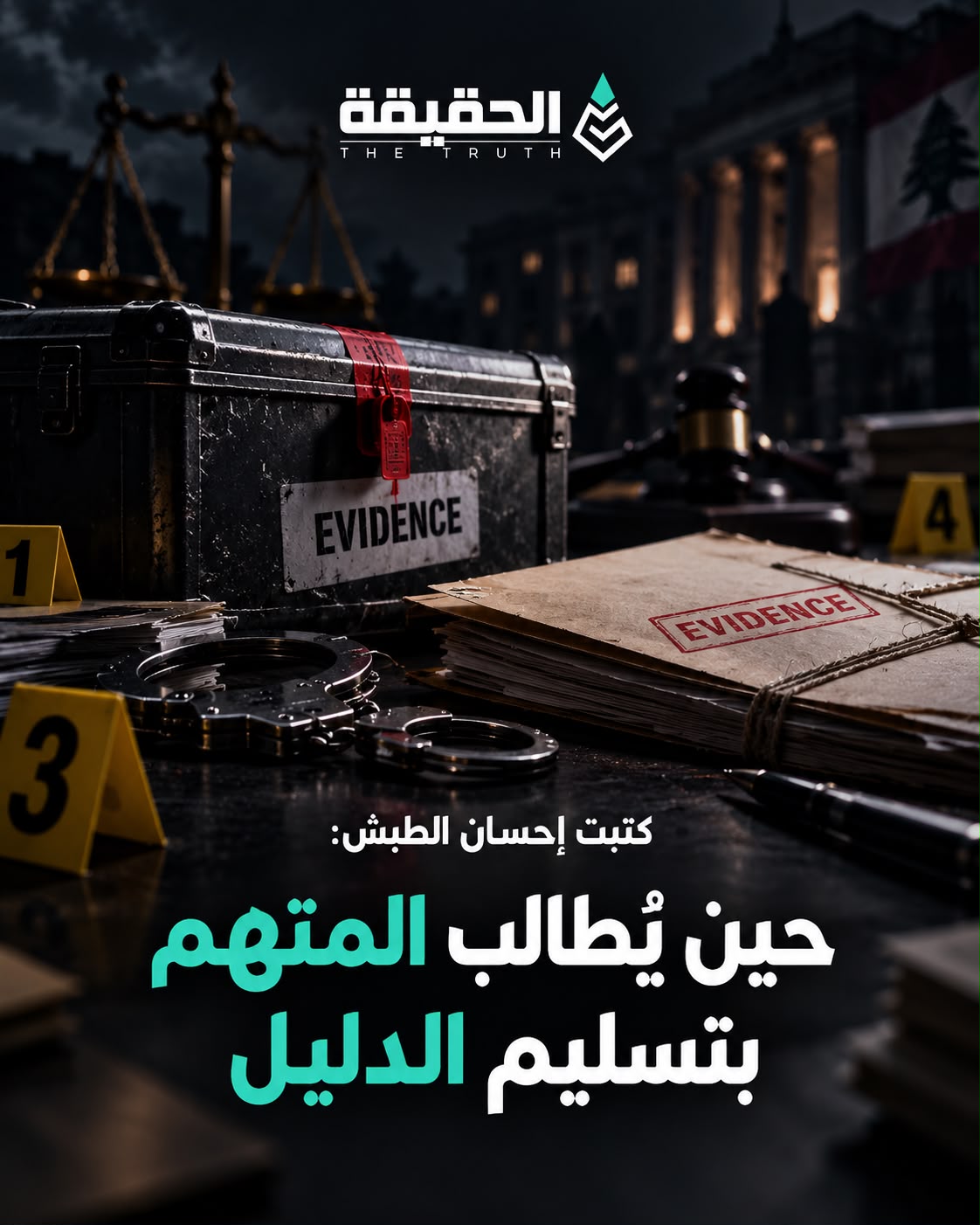 كتبت إحسان الطبش: حين يُطاِلب المُتهم بتسليم الدليل