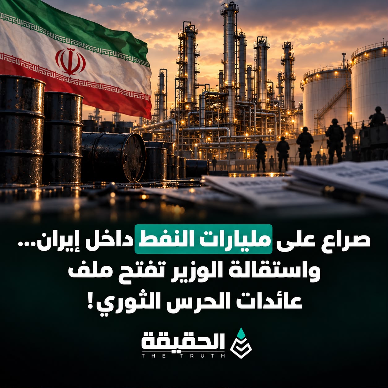 صراع على مليارات النفط داخل إيران… واستقالة الوزير تفتح ملف عائدات الحرس الثوري!