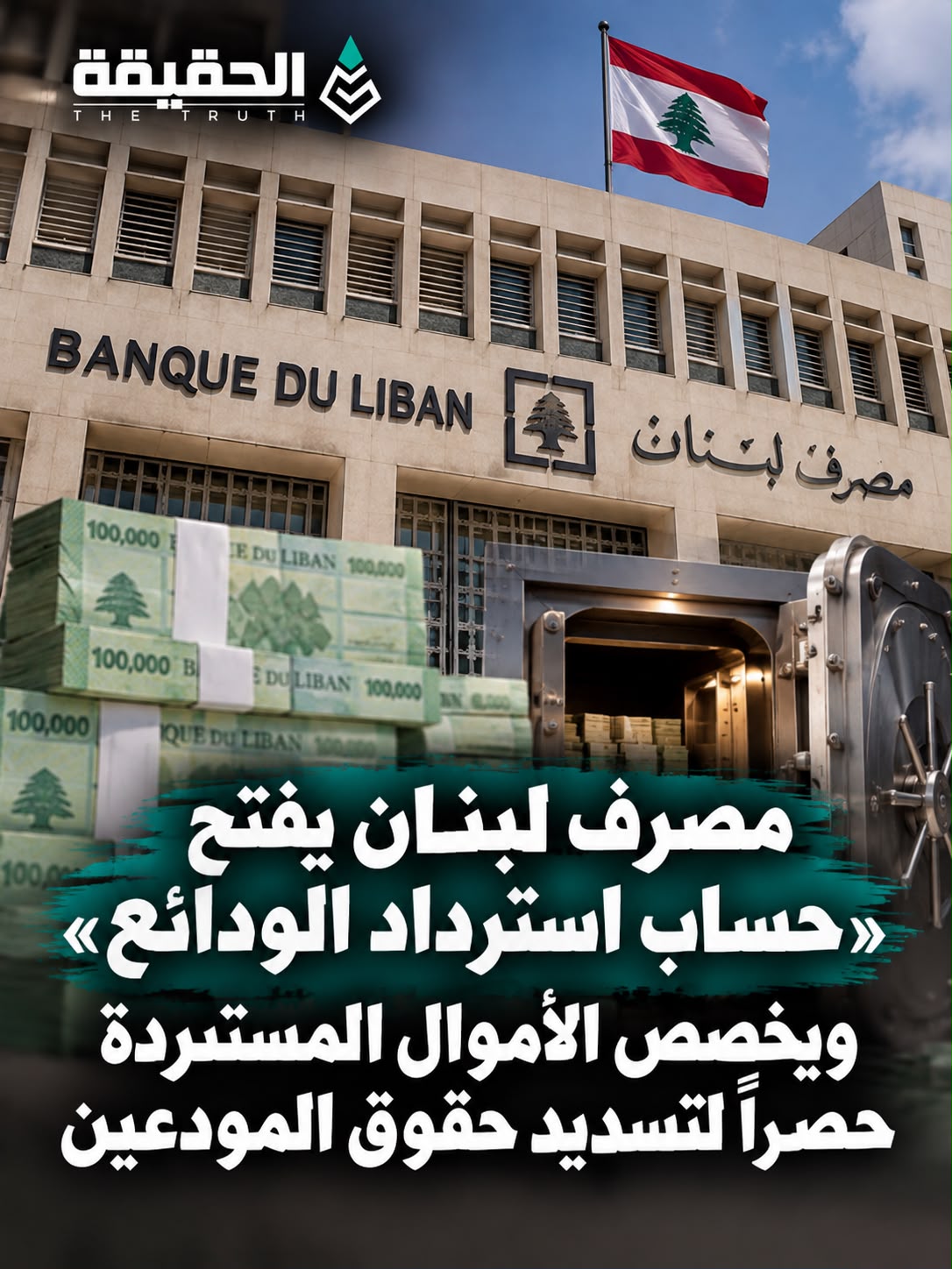 مصرف لبنان يفتح «حساب استرداد الودائع» ويخصص الأموال المستردة حصراً لتسديد حقوق المودعين
