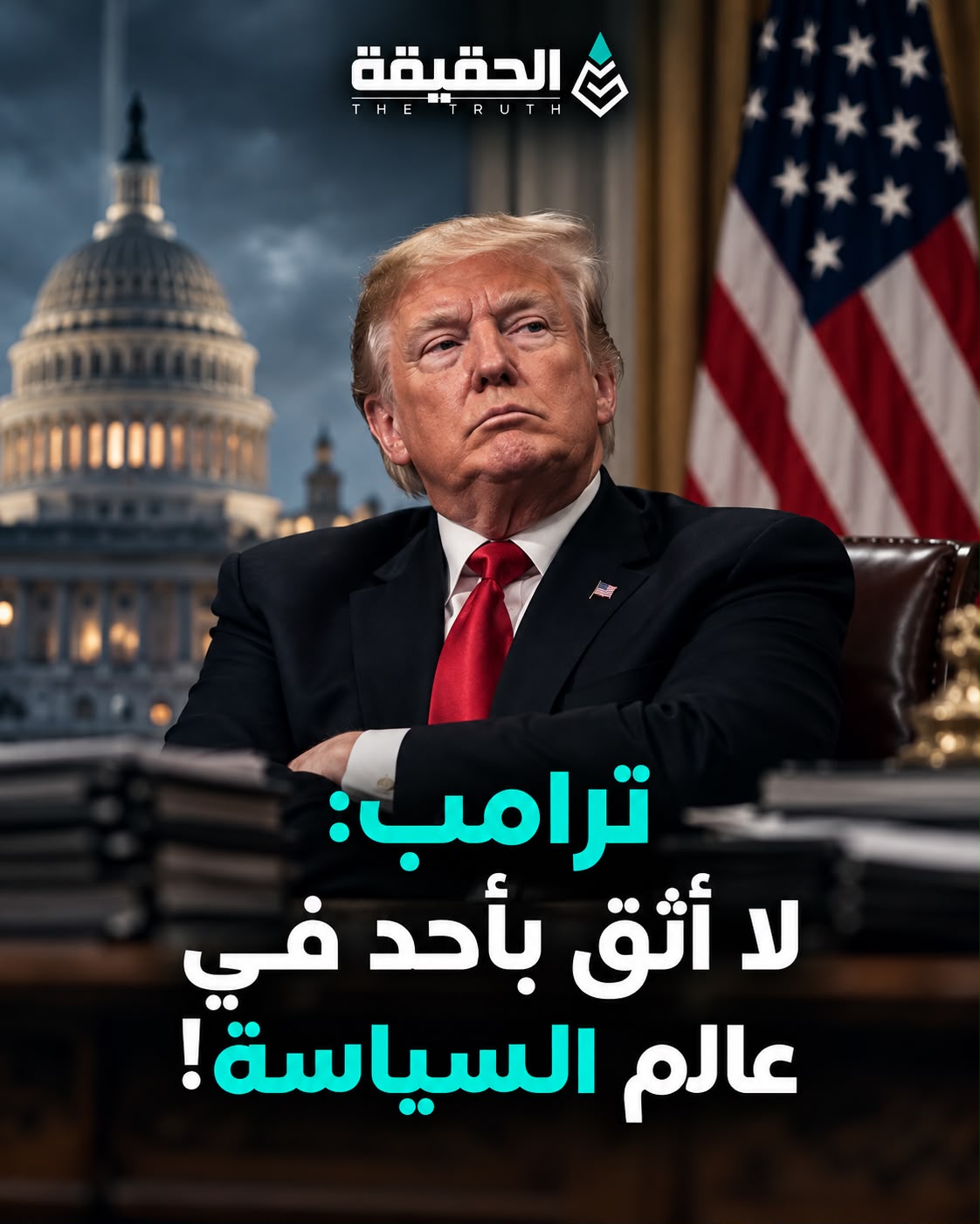 ترامب: لا أثق بأحد في عالم السياسة