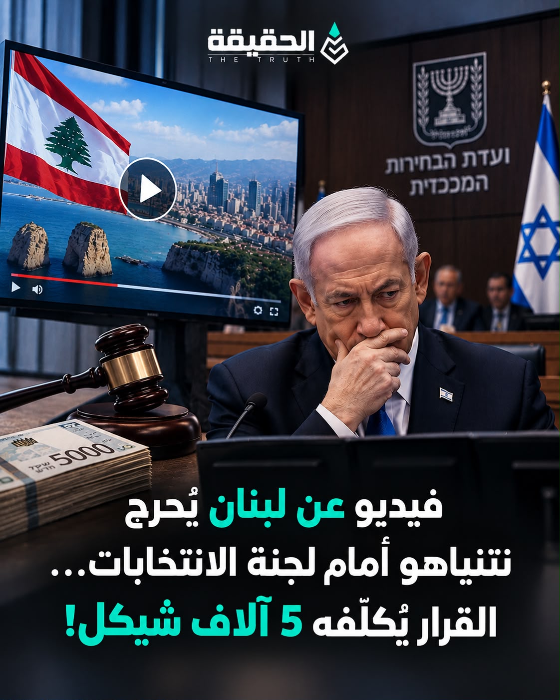 فيديو عن لبنان يُحرج نتنياهو أمام لجنة الانتخابات… القرار يُكلّفه 5 آلاف شيكل!