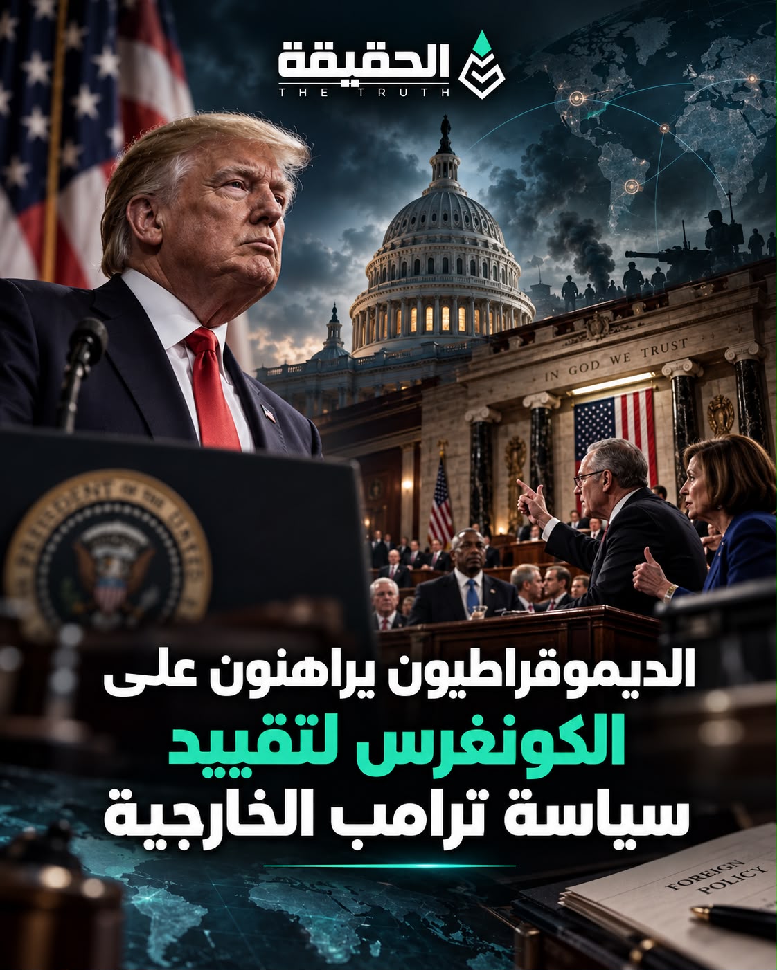 الديموقراطيون يراهنون على الكونغرس لتقييد سياسة ترامب الخارجية