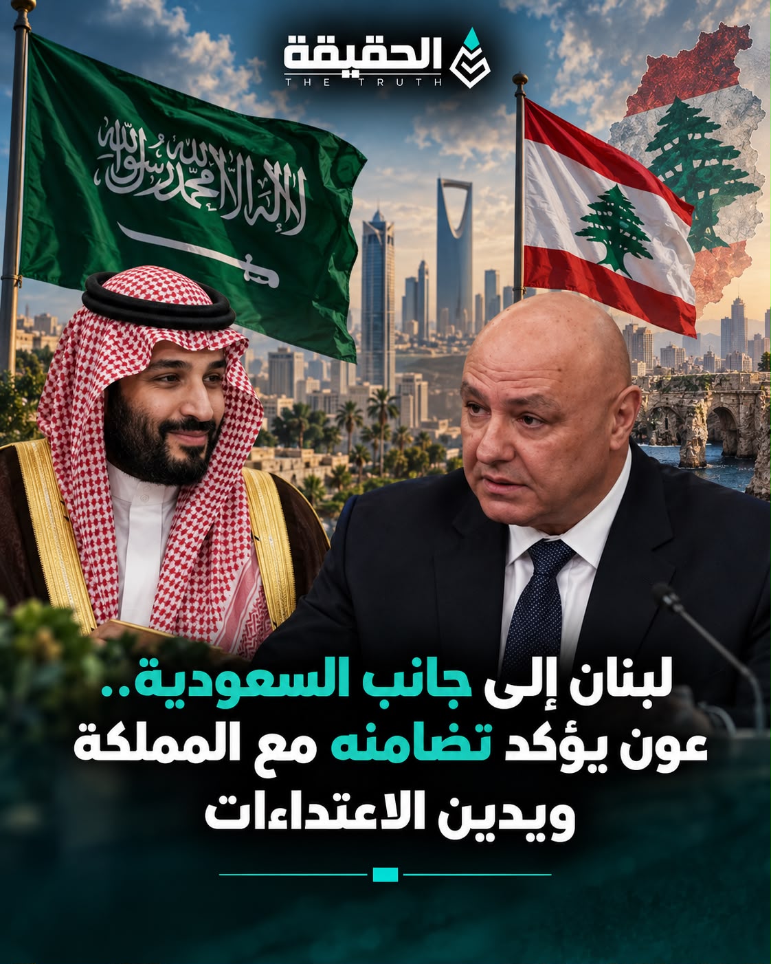 لبنان إلى جانب السعودية.. عون يؤكد تضامنه مع المملكة ويدين الاعتداءات