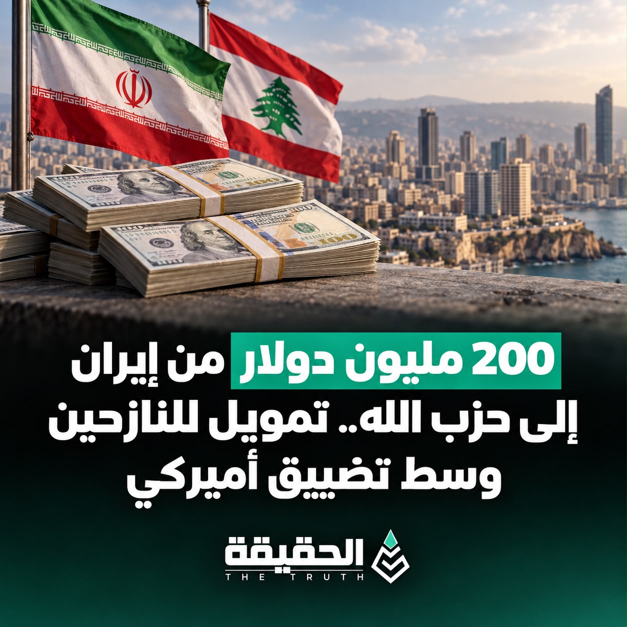 200 مليون دولار من إيران إلى حزب الله.. تمويل للنازحين وسط تضييق أميركي