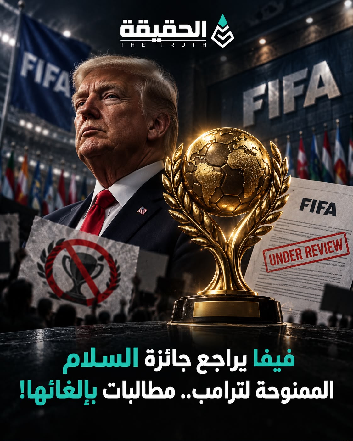 فيفا يراجع جائزة السلام الممنوحة لترامب.. مطالبات بإلغائها