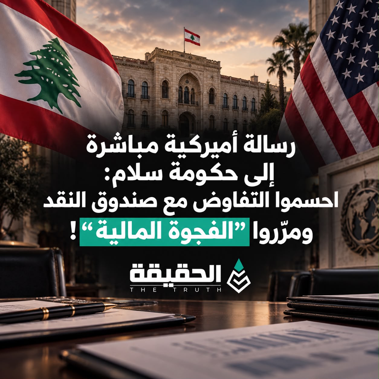رسالة أميركية مباشرة إلى حكومة سلام: احسموا التفاوض مع صندوق النقد ومرّروا «الفجوة المالية