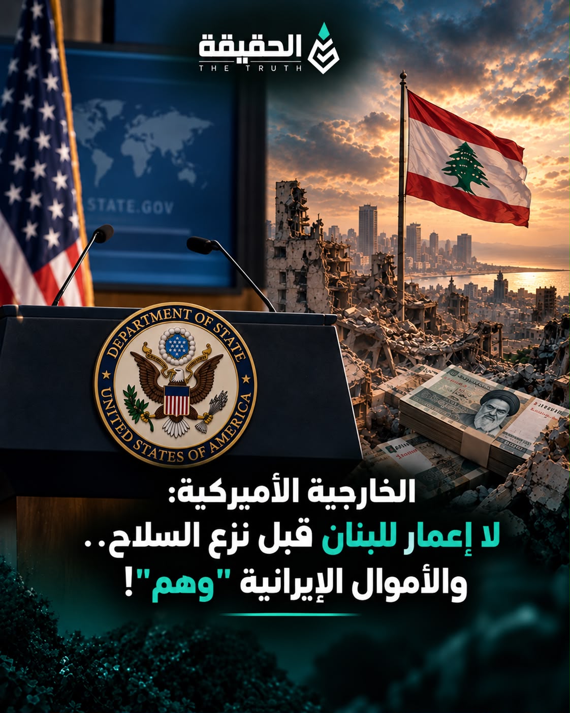 الخارجية الاميركية: لا إعمار للبنان قبل نزع السلاح.. والأموال الإيرانية "وهم"
