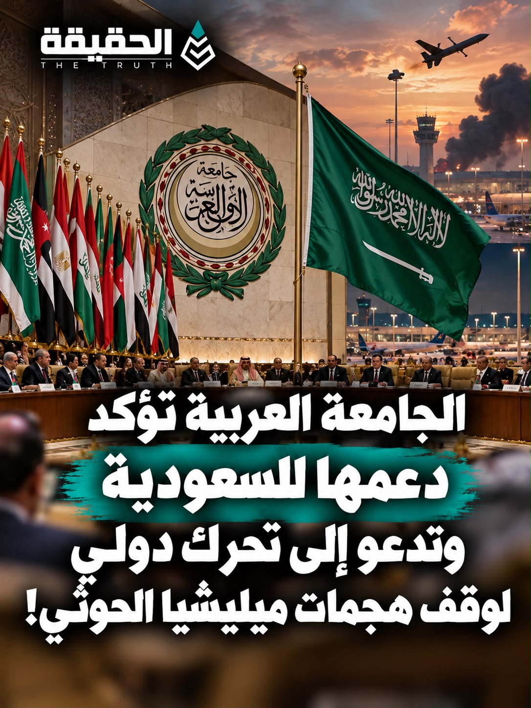 الجامعة العربية تؤكد دعمها للسعودية وتدعو إلى تحرك دولي لوقف هجمات ميليشيا الحوثي!